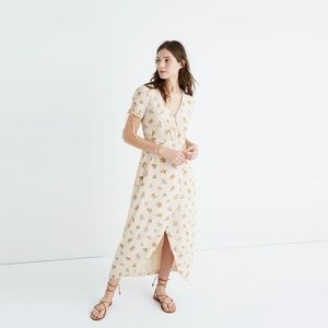 NWT Madewell Silk Wrap Maxi Dress in Field Bouquet